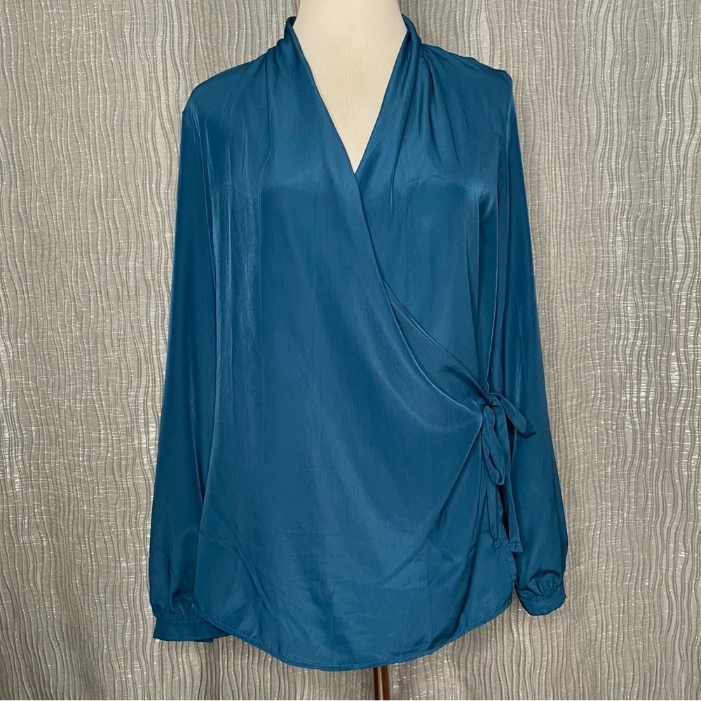 Ruby Ribbon wrap blouse
